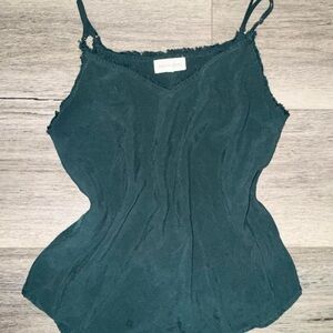 Bella Dahl Green Fitted Ruched Camisole